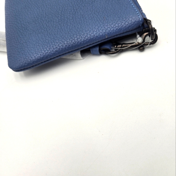 #4 COACH Polished Pebble Wristlet Chambray - Picture 5 of 11